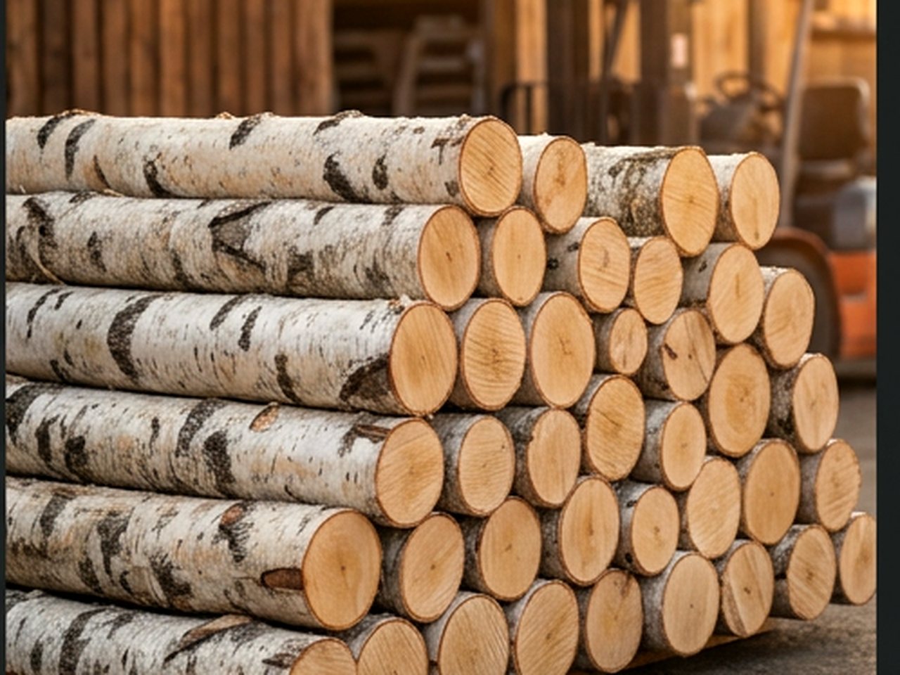 Кругляк берёзовый для распила в Архангельске